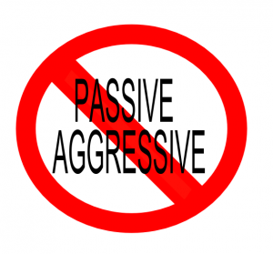 "not" symbol for passive aggressive